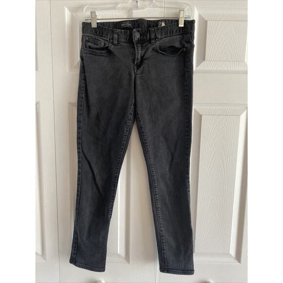 J Crew Women's 28 Black Dark‎ Wash Toothpick Skinny Jeans - Picture 1 of 6